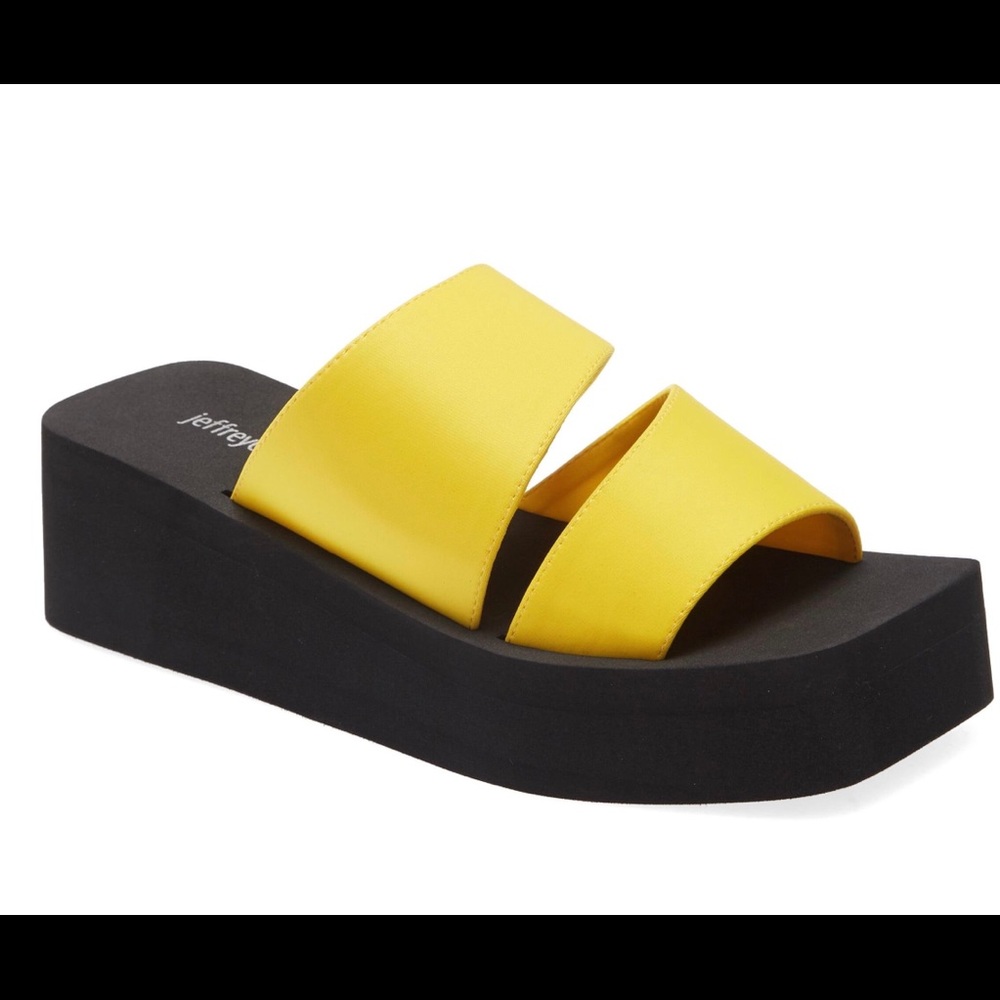 Jeffrey Campbell Yellow slide sandal 9